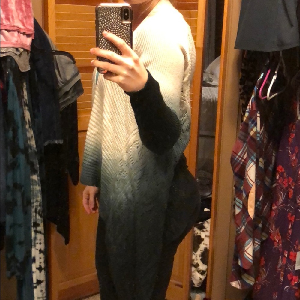 Ombré sweater cardigan
